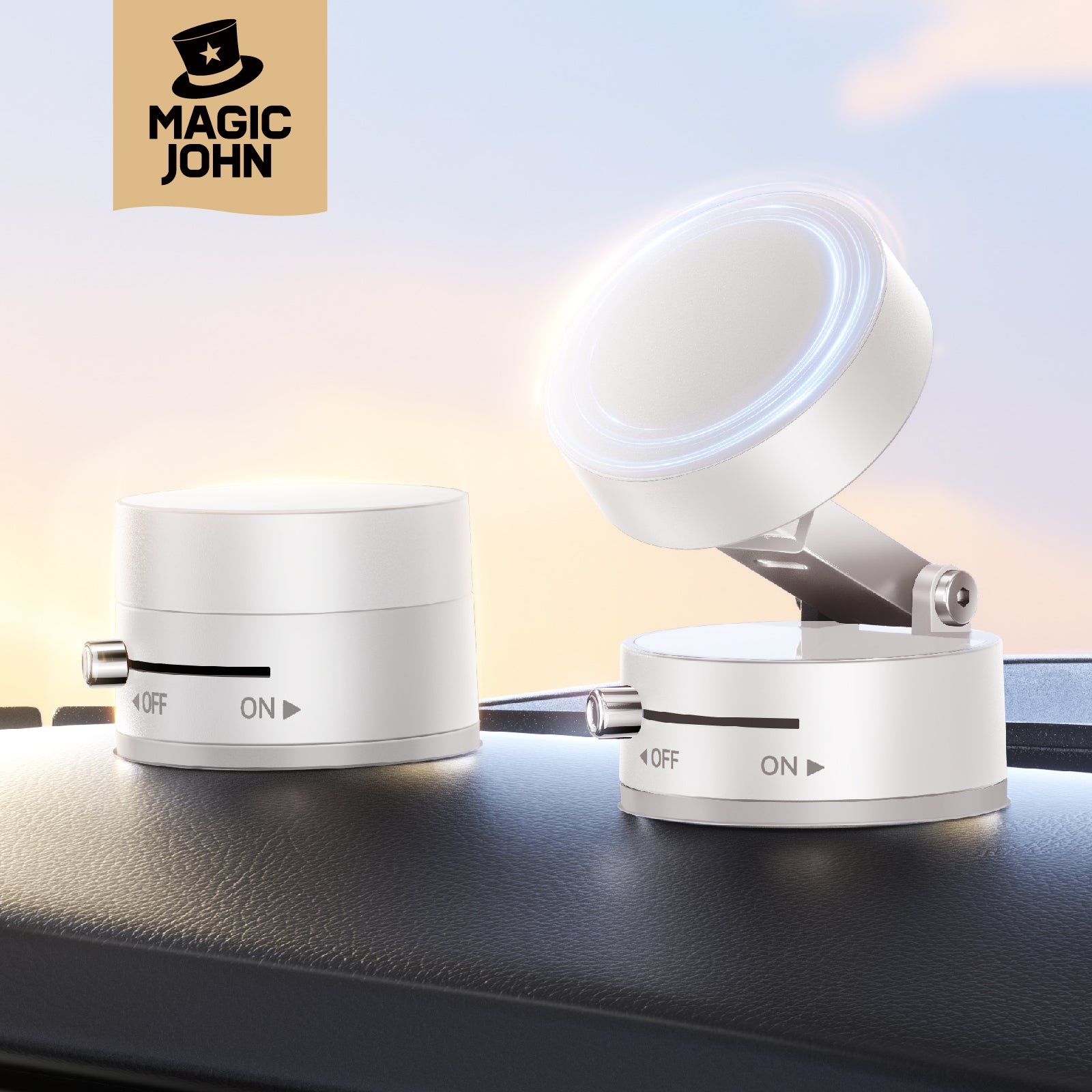 MAGIC JOHN Upgraded Magnetic Phone Holder with 360° Rotation, Strong Magnet, Foldable and Portable Design