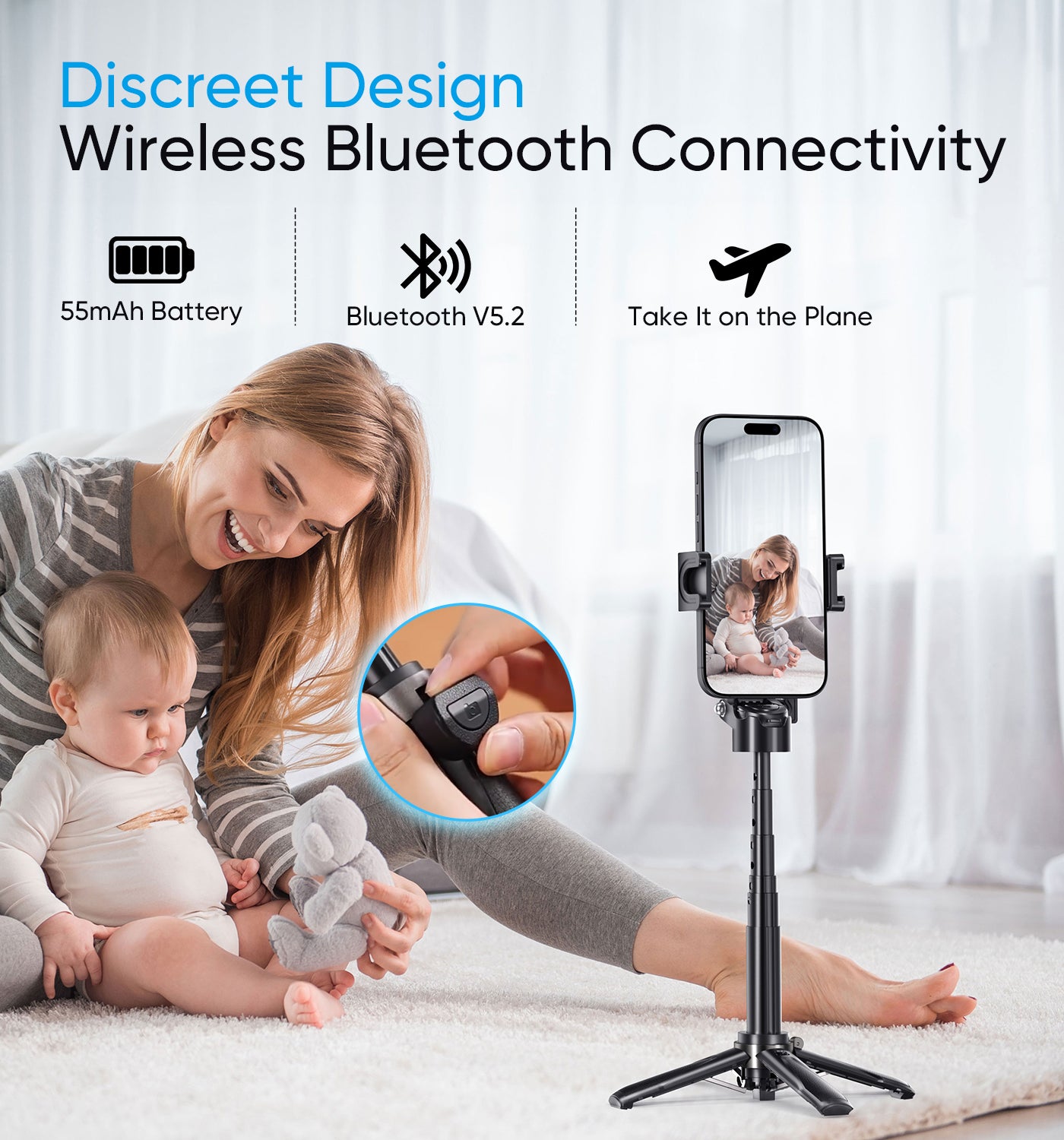 MAGIC JOHN Portable multifunctional selfie stick