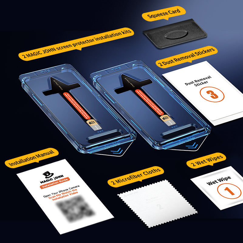 MAGIC JOHN iPhone Screen Protector - Dust Free Without Bubbles